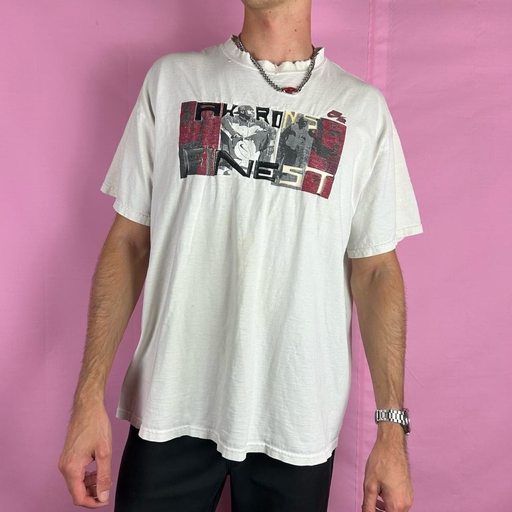 Vintage y2k Nike Rookie Year LeBron James NBA distressed graphic grey tag tee XL